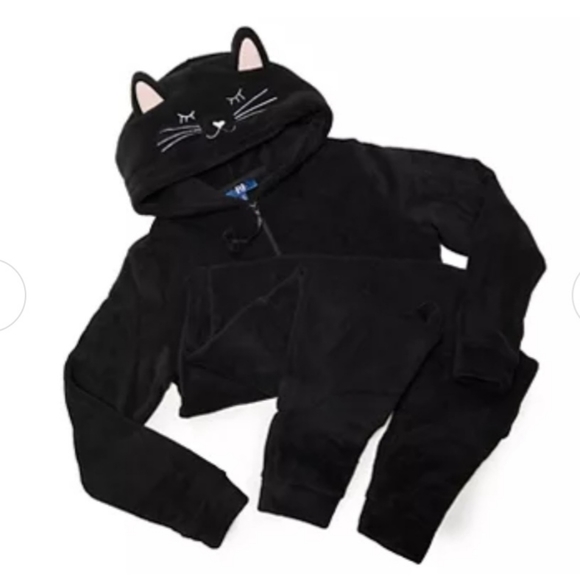 Furry Black CAT Hooded Zip Pajama Size L or XL NEW in Package Adult ONESIE - Picture 5 of 12